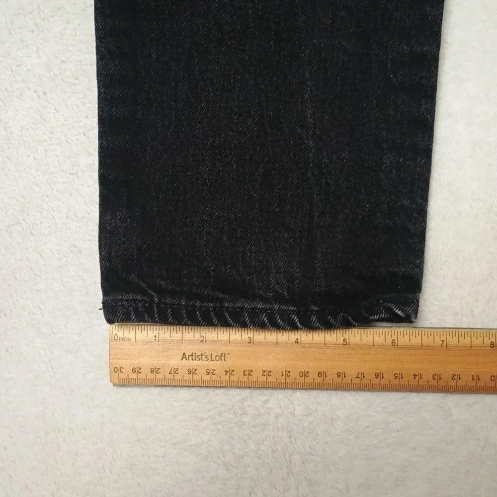 Levis 501 Premium 93 Jeans Mens 28x30 Black Straight Classic Button Fly School
